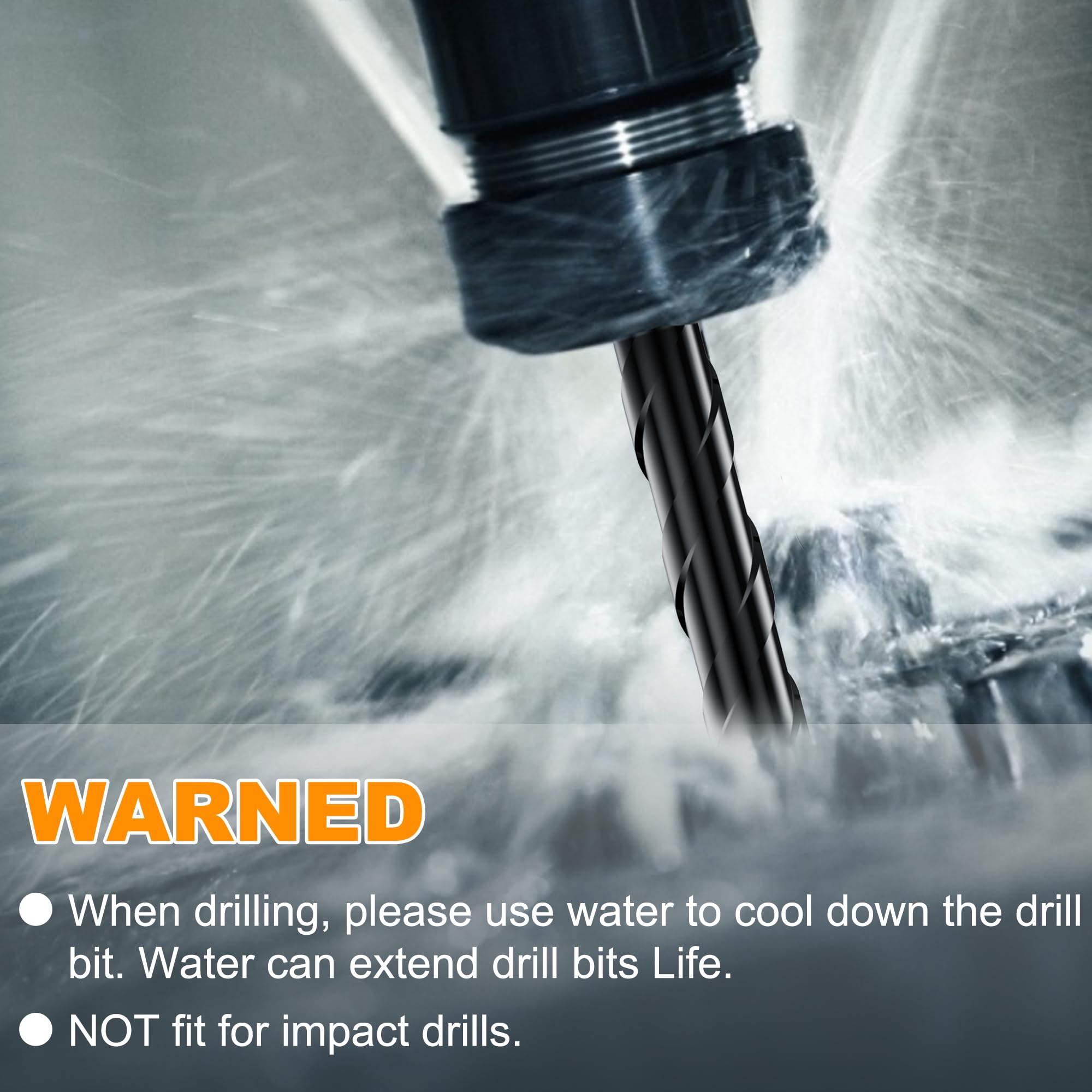 Masonry Drill Bit, Professional Masonry Drill Bit Set (10PCS) for Concrete/Glass/Brick/Cement/Tile/Wood/Etc, Industrial Strength Carbide Drill Bits Tip, 5/32"-1/2"