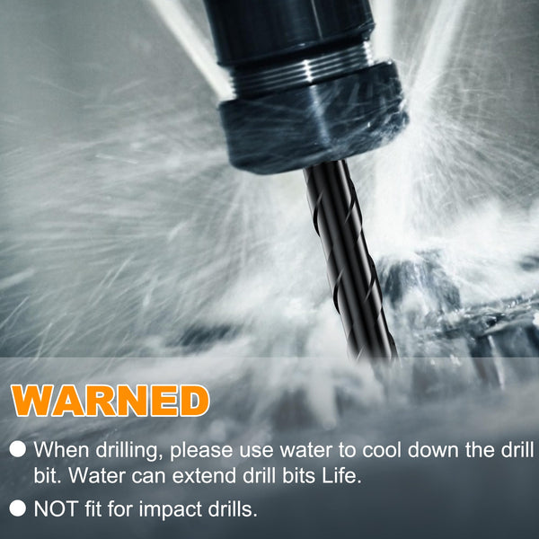 Masonry Drill Bit, Professional Masonry Drill Bit Set (10PCS) for Concrete/Glass/Brick/Cement/Tile/Wood/Etc, Industrial Strength Carbide Drill Bits Tip, 5/32"-1/2"