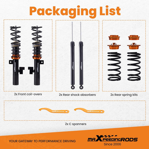 maXpeedingrods Coilover Suspension Kit Lowering for Ford Focus MK2 ST 225 2005-2012 Shock Strut Spring