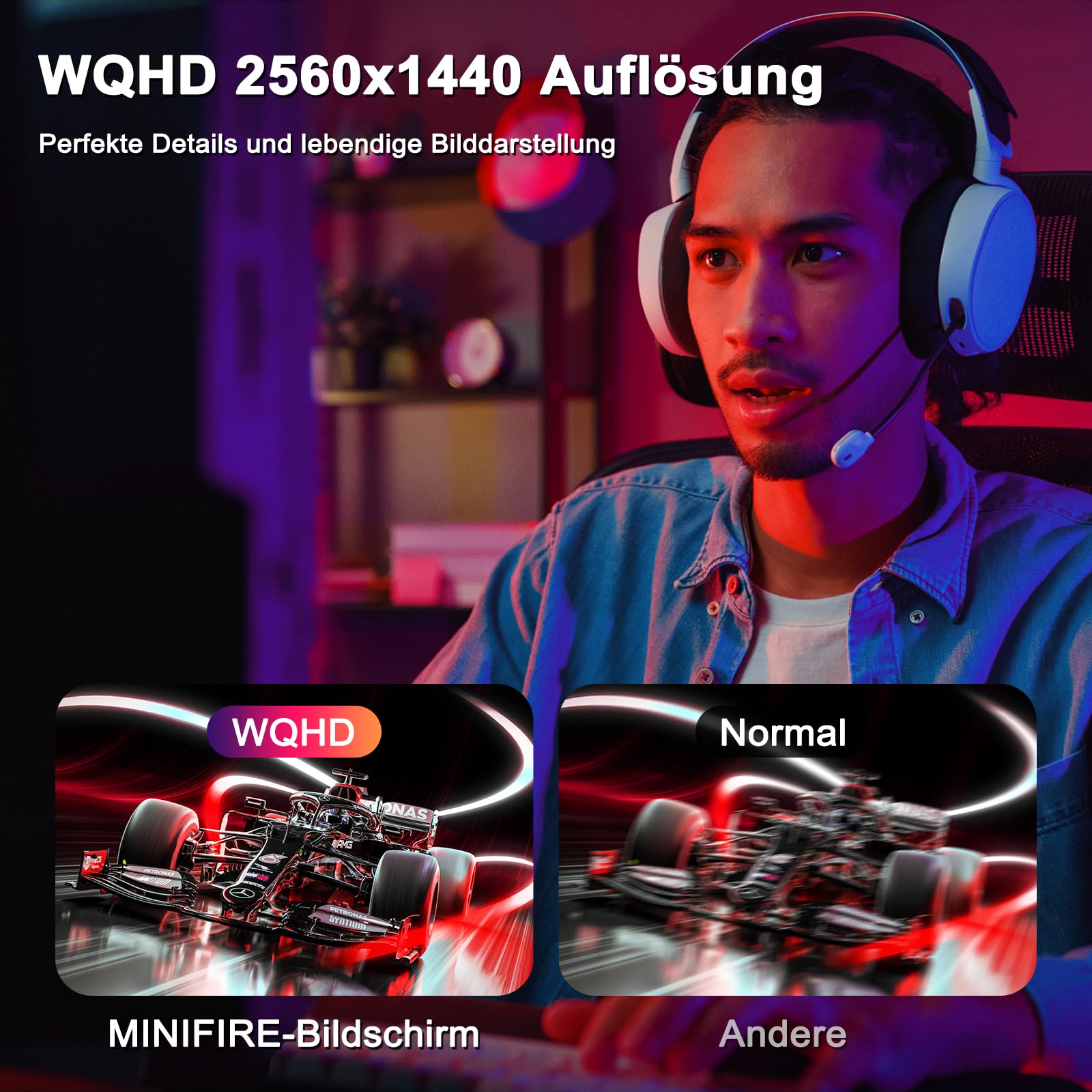 Minifire 27 Inch Gaming Monitor, 180Hz, Curved Gaming Monitor, Built in Speaker, Crosshair, 1Ms, sRGB130%, FHD 1080P Computer Screen, VESA Compatible, Eye Care Adaptive Sync HDMI＆DP Prots （MFG27C1 ）