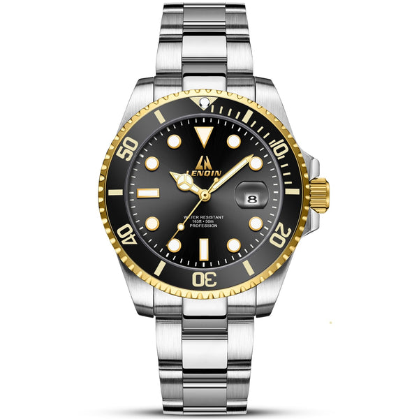 LN LENQIN Mens Watches Stainless Steel Watches Men Waterproof Analog Quartz Watch Men's Wrist Watches with Date Fashion Casual Man Watch