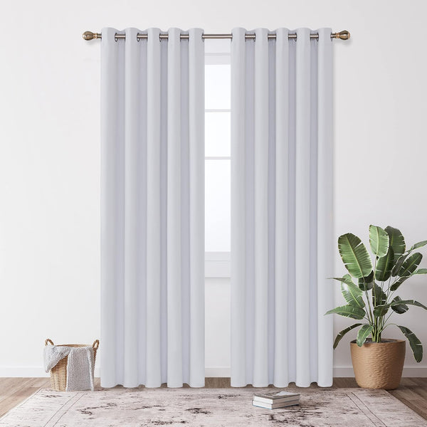 Deconovo Blackout Curtains Eyelet Super Soft Thermal Insulated Ring Top Blackout Curtains for Nursery 46 x 54 Drop Inch Dark Grey 2 Panels