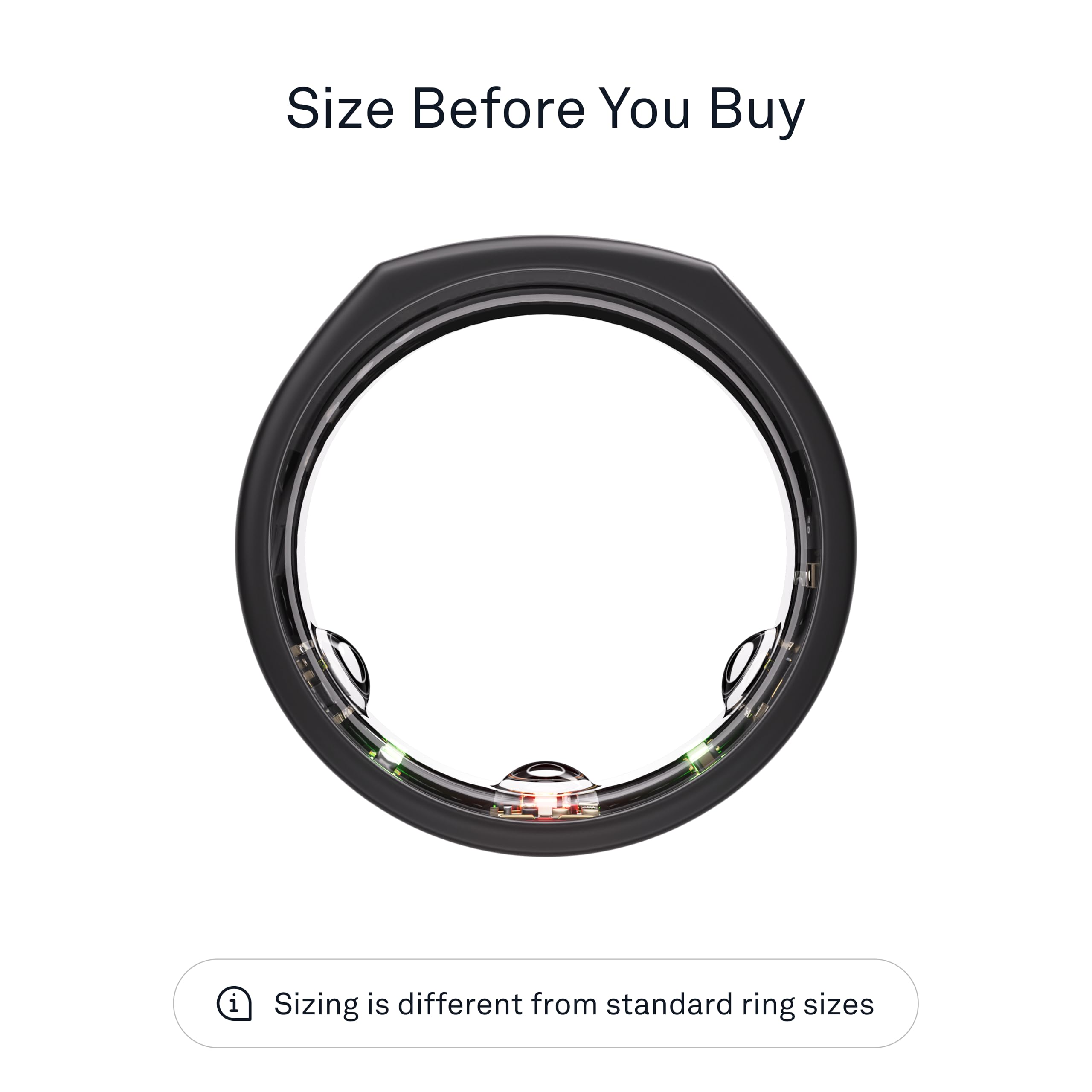 Oura Gen3 Horizon Smart Ring - Size 12, Brushed Titanium | Sleep, Heart Rate and Fitness Tracking Wearable - Up to 7 Day Battery Life - iOS/Android Compatible - Size First with Oura Sizing Kit