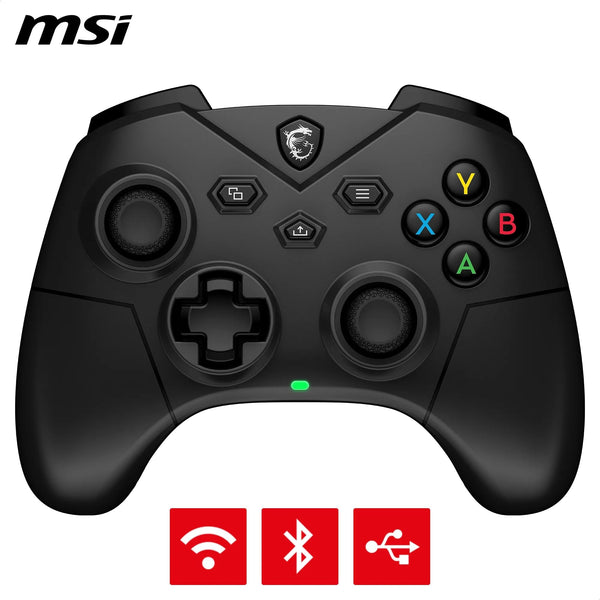 MSI FORCE GC20 V2 WHITE Wired PC Gamepad Controller - Interchangeable D-Pad Covers, Dual Vibration Motors, USB 2.0 - Wired