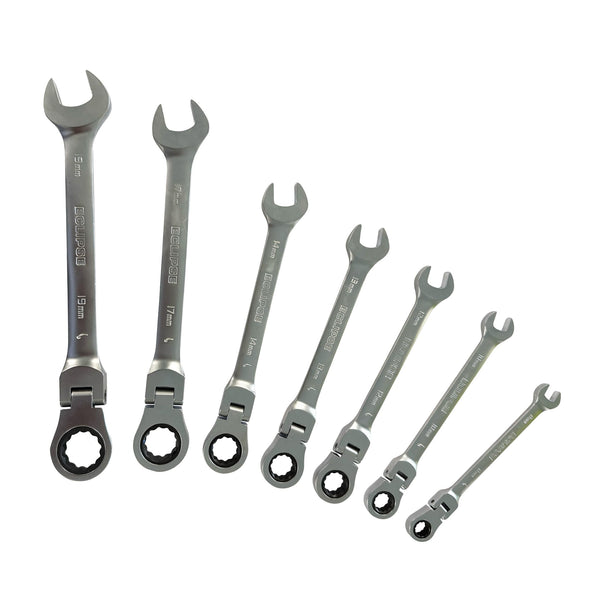 Eclipse Professional Tools ERWFIX7PS 7 Piece Fixed Head Combination Ratchet Wrench Set