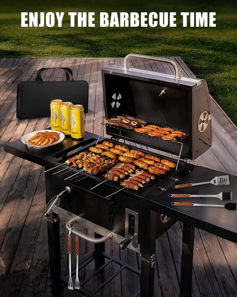 KALAHOL 7-in-1 BBQ Tools Set Extra Thick Stainless Steel Grill Tool Set with Storage Bag, Premium Complete Outdoor BBQ Utensils Set Professional Barbecue Accessories BBQ Kit for Men and Women Gift