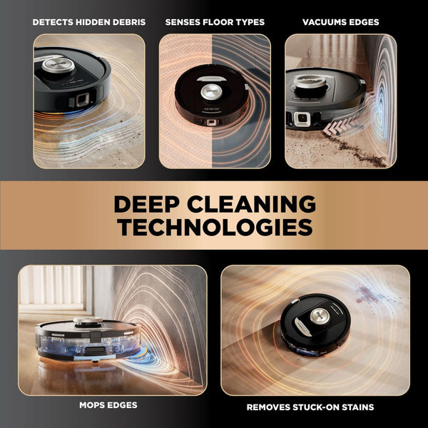 Shark PowerDetect 2-in-1 Robot Vacuum & Mop, NeverTouch Pro 60-Day Self Empty, Self-Refill and Self-Clean Robot Vacuum with 3D & LiDAR Navigation, NeverStuck Obstacle Bypass, WiFi/App White