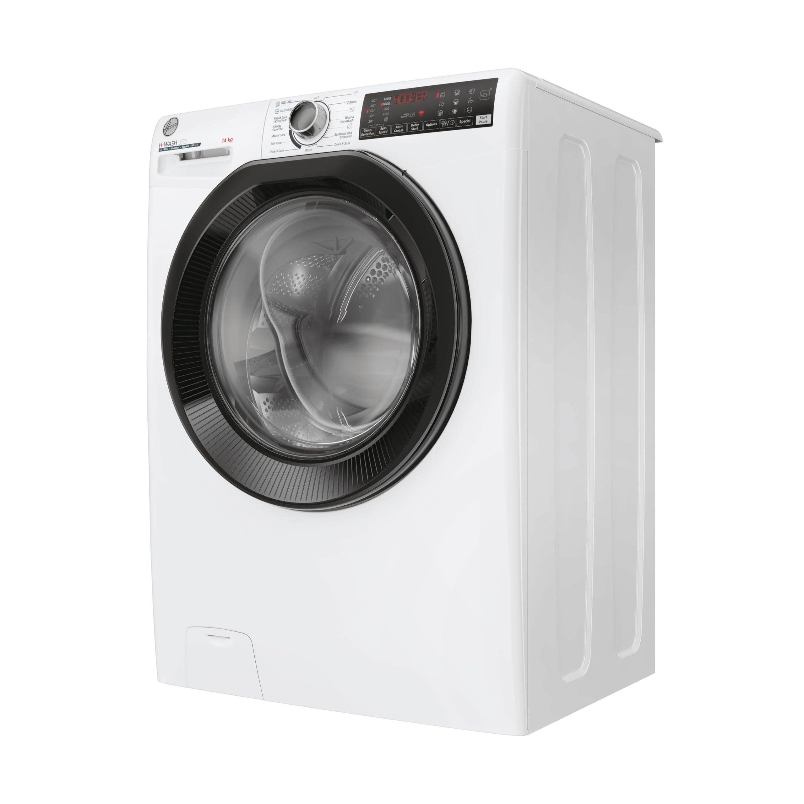 Hoover H-WASH 350 9kg Freestanding Washing Machine, 1400 RPM, A Rated, ECO-Power Inverter Motor, hOn App, 60 Programmes, Eco Doser, Power Care System, Graphite, 60x54x85 cm - H3WPS496TAMBR680