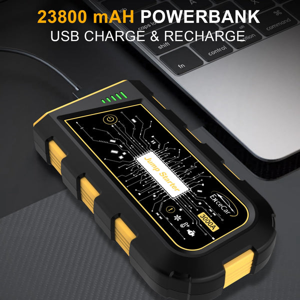 lifBetter 3500A Portable Jump Starter Power Pack, 12V Car Battery Booster Jump Starter Power Pack(Up to 10.0L Petrol and 6.5L Diesel Engines) with LCD Screen, 3 modes LED Flashlight (3500A)