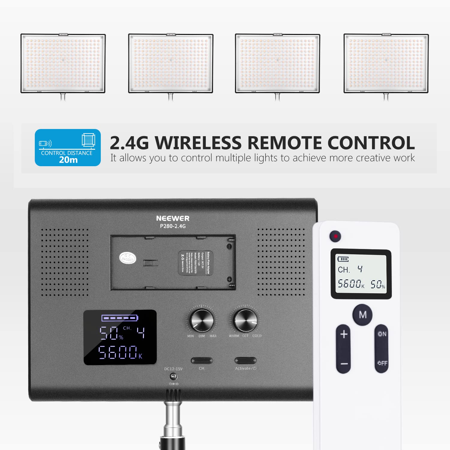 NEEWER Upgraded 660 PRO II RGB LED Video Light with App Control & Tripod Stand Kit, 2 Pack 50W/1% Min Dimming/CRI97+/3200~5600K Key Lighting for Game Streaming YouTube Recording Studio Photography