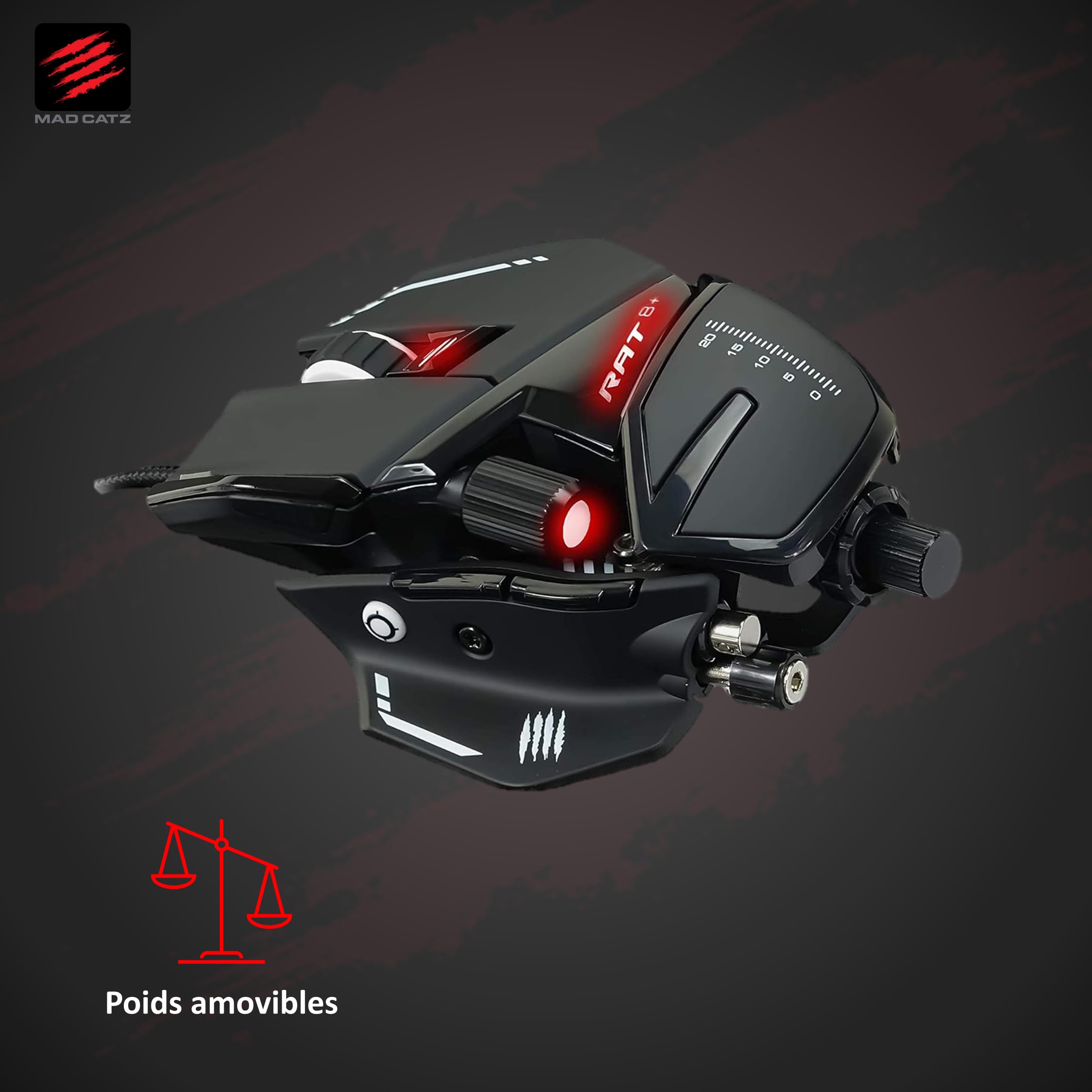 MAD CATZ R.A.T. 8+ Gaming Mouse (USB/Black/16000dpi/11 Buttons) - MR05DCINBL000-0