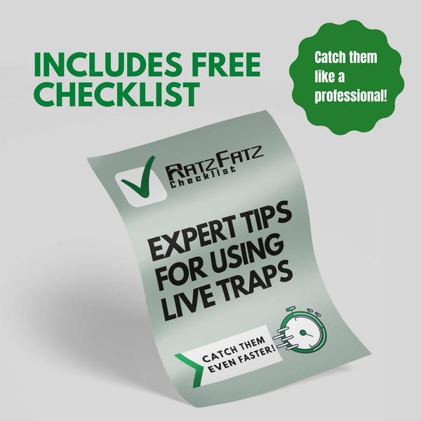 Humane Rat Traps, RatzFatz 2pcs Mouse Traps for Outdoors & Indoor, No Kill, No Harm, Reusable Live Catch Mousetrap, Pet Friendly Rat Catcher, Large 30