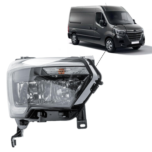LONGLING Replacement Driver Right Side O/S Headlight Head Lamp Electric Adjustment with Motor for Renault Master 2019-2024