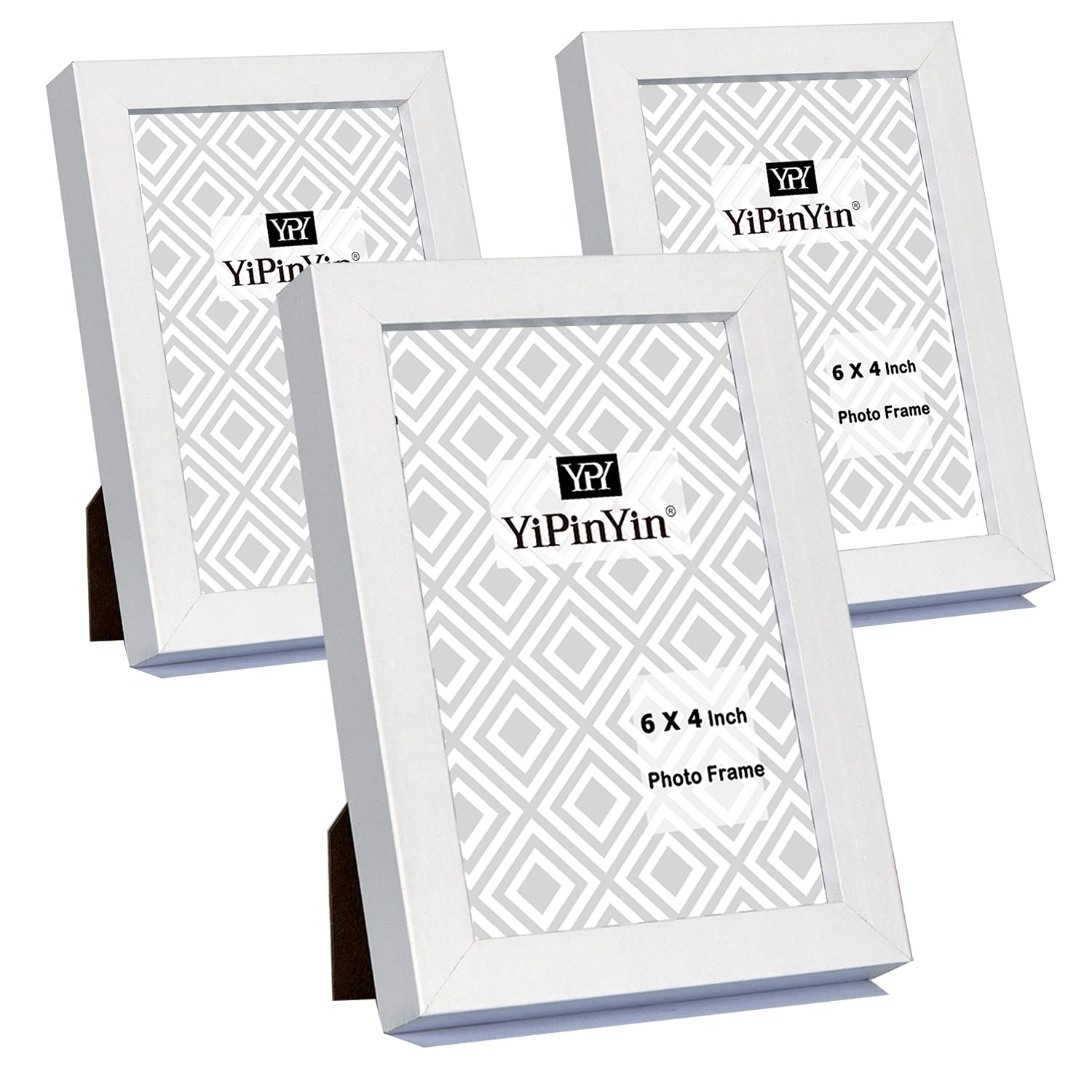 Black 50x70cm Boxed Picture Frames Set of 3 with Mounts for 40x60cm, 70x50cm poster frame with Acid Free mount for 40x60cm photo (Black 3Pack)