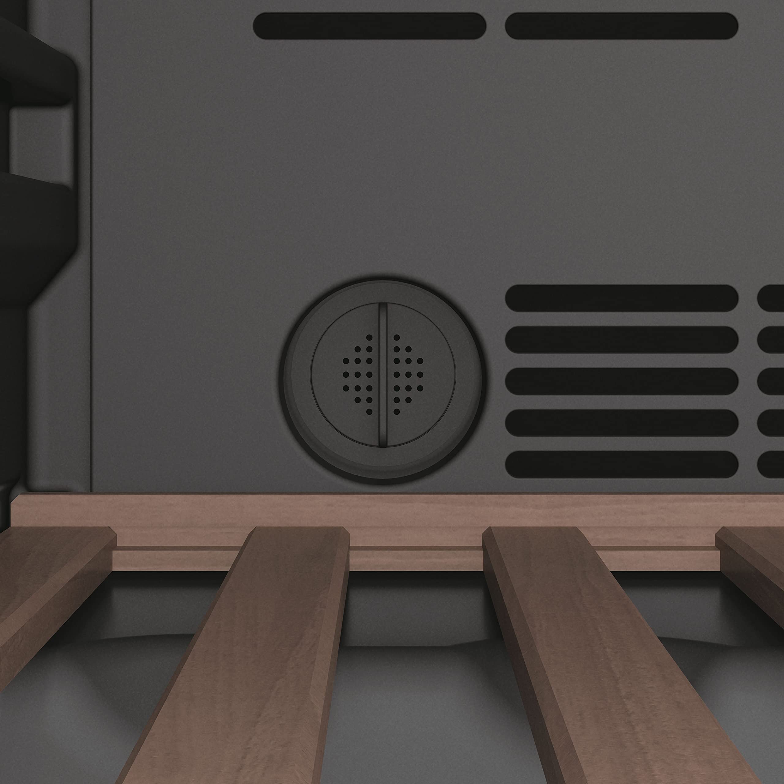 Haier Wine Bank 50 Series 5 Freestanding Wine Cooler, 49 Bottles, Single Zone Temperature, Anti-UV Glass Door, Low Vibration Design, LED Light, hOn App, F Class, Black, 49.7x58.5x82 cm - HWS49GA