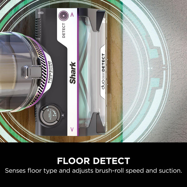 Shark PowerDetect Corded Upright Vacuum Cleaner, DuoClean Detect, Reverse Clean, Anti Hair Wrap Plus, Anti-Allergen, 8m Cord, 1.3L, Dusting Brush, Pet, Crevice, Multi Surface Tools & Bag, AZ3900UKTBK