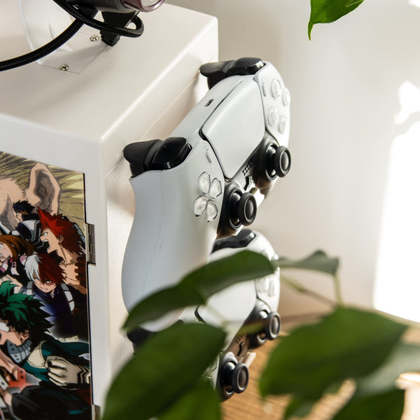 Numskull Official PS5-Inspired Gaming Accessory Locker & Storage Stand – Holds 10 Games/DVDs, 4 Controllers, Headset, and Accessories – Durable & Compact Organizer – Official PS5-Inspired Merchandise