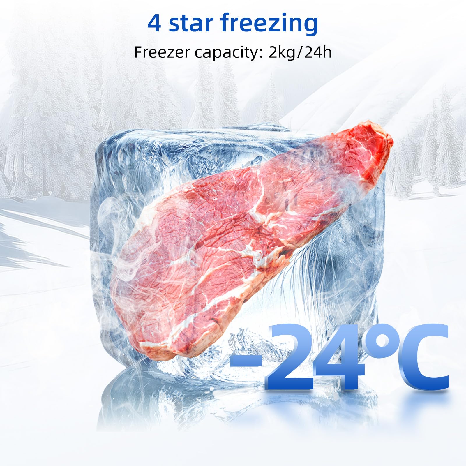 CHiQ FBM157L4EU, Fridge Freezer, 157L, 70/30, 12-Year Compressor Service, Low Frost, E, 39 dB, 48cm Wide 144cm Tall, Black