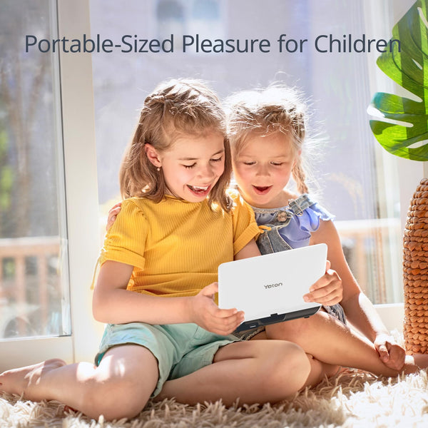 9.5" Portable DVD Player with 7.5" HD Swivel Screen for Car and Kids, 4-6 Hours Working time with Built-in Battery, Headphone/AV-IN/AV-OUT/USB/SD Card [Not Support Blu-ray]