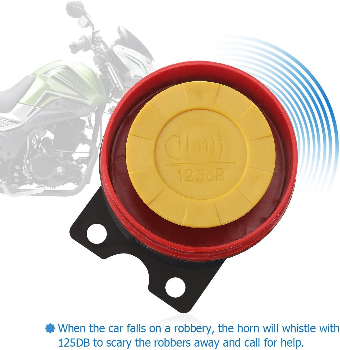 Winomo 12V Bicycle Alarm, Bike Alarm Anti Theft Motorbike Motor Anti Theft Mount System Car System Vibrationa Car