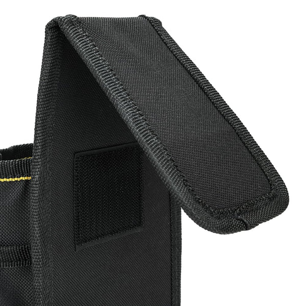 WINHUNT Tool Belt Pouch, Electrician Pouch 18 Pocket with Adjustable Nylon Belt 15x4x22cm Black (18 Pockets)