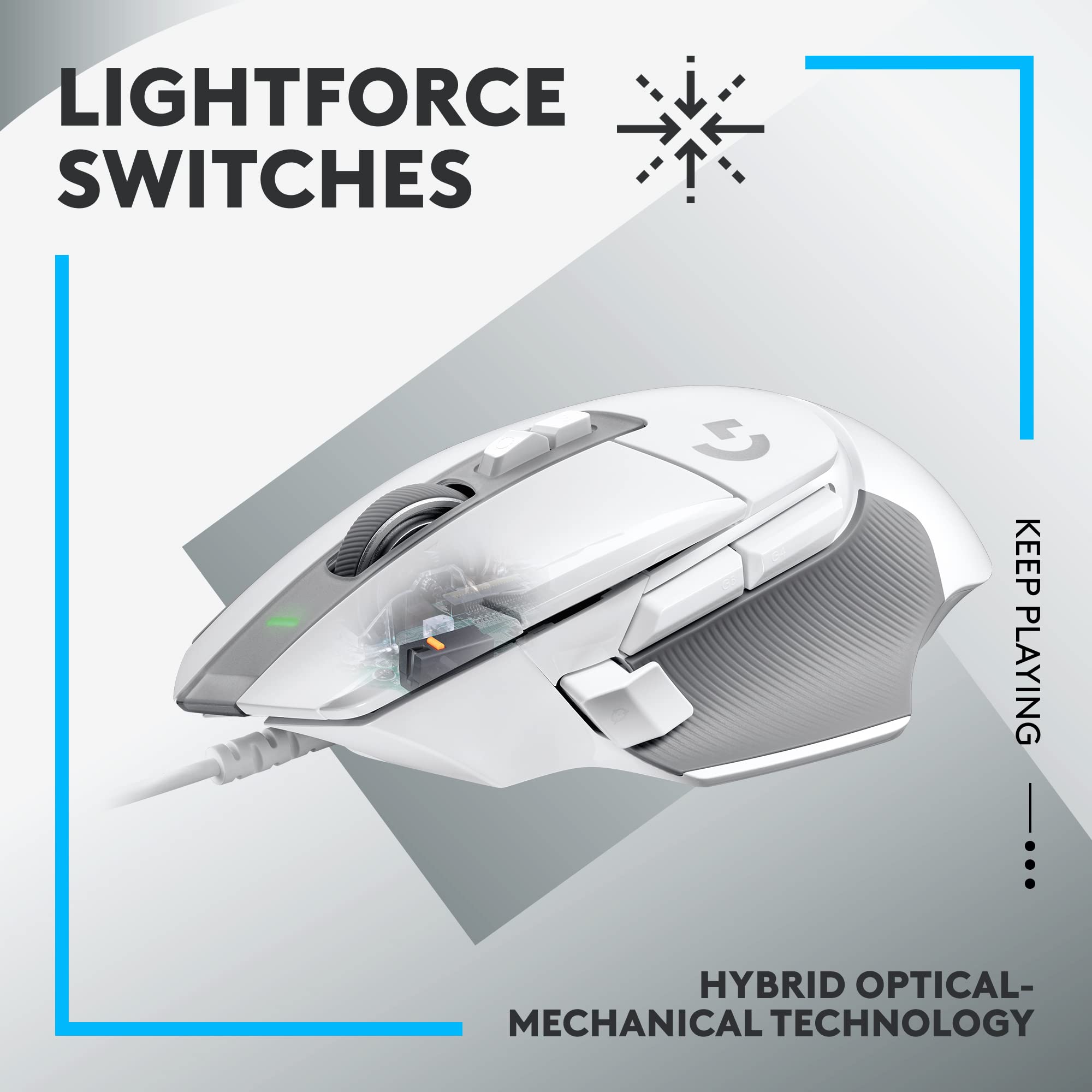 Logitech G G502 X PLUS LIGHTSPEED Wireless RGB Gaming Mouse - Optical mouse with LIGHTFORCE hybrid switches, LIGHTSYNC RGB, HERO 25K gaming sensor, compatible with PC - macOS/Windows - Black