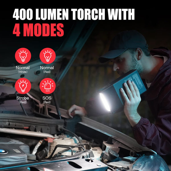 GOOLOO 1500A Jump Starter Power Pack, Car Battery Booster Jump Starter for 12V Vehicle(Up to 6.0L Gas,4.0L Diesel), Jump Pack and Jump Starters, With Smart Jumper and LED Torch