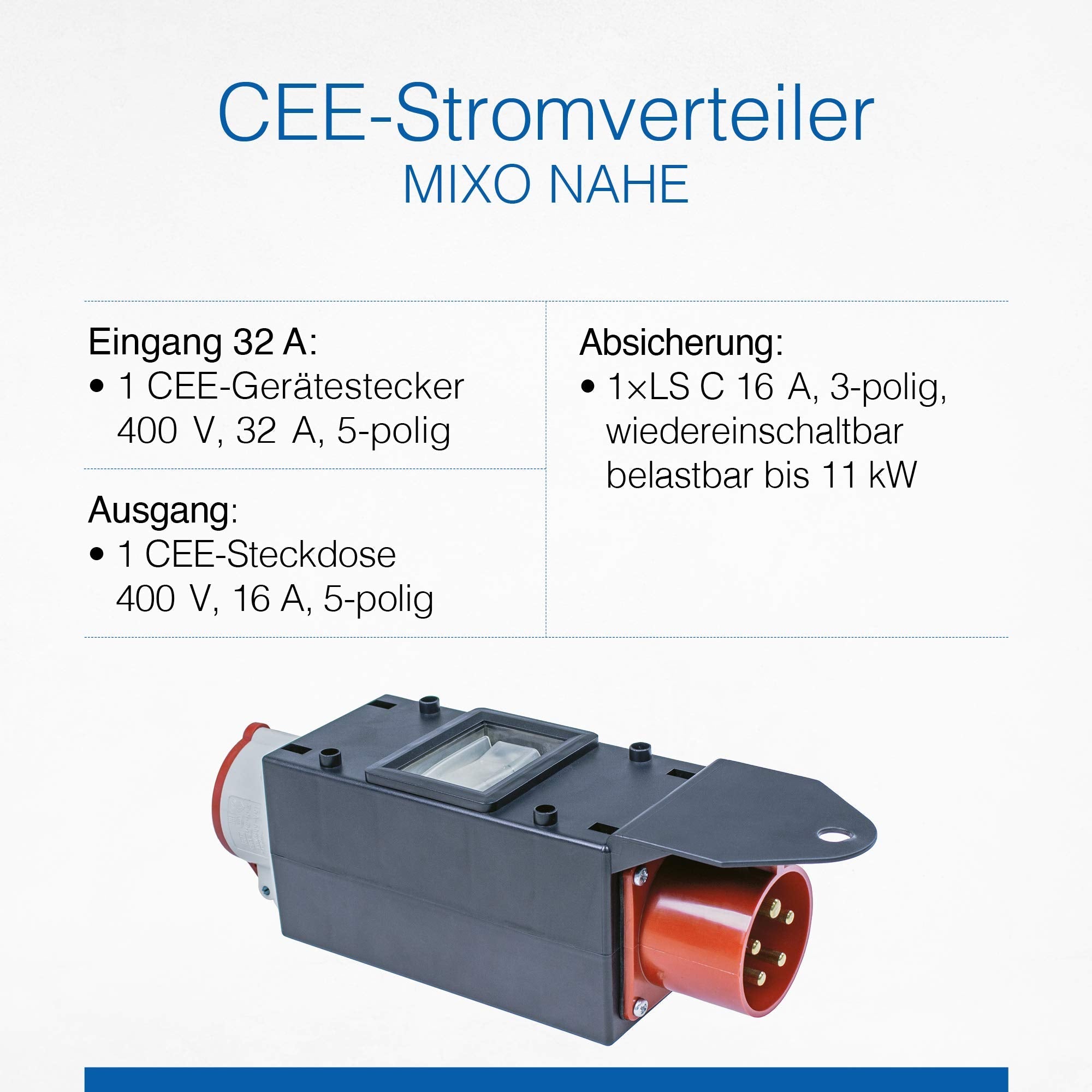 AS Schwabe Mixo Adapter/Power Splitter Versatile, Space-Saving, Universal, Mobile and Robust, 60703