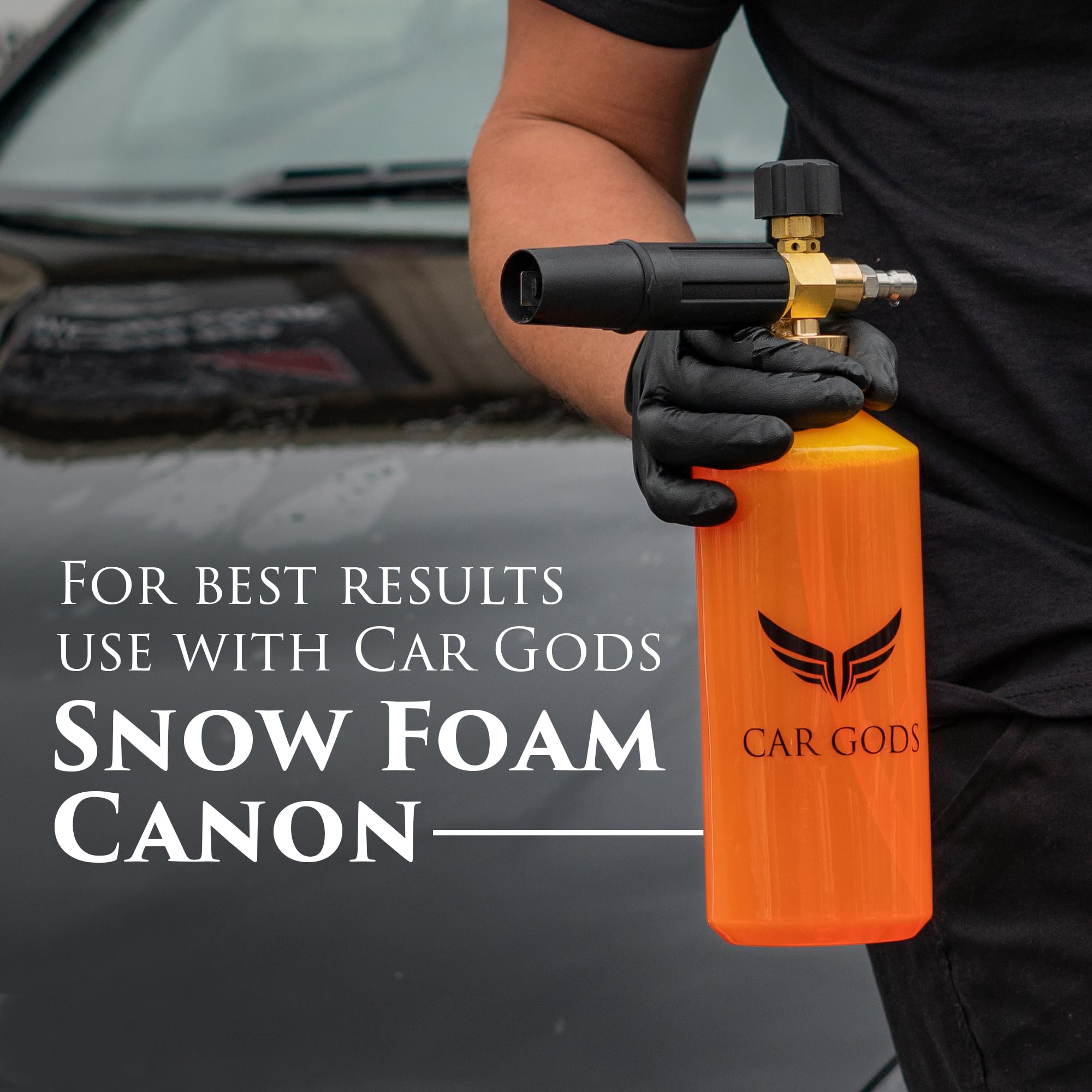Car Gods Snow Foam Cannon/Lance - High Density Foaming Capabilities - Holds Up To 1L Of Concentrate