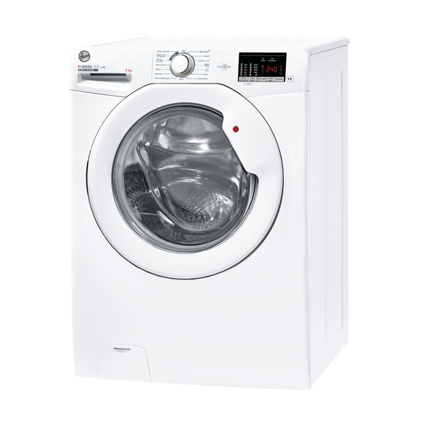 Hoover H-WASH 350 9kg Freestanding Washing Machine, 1400 RPM, A Rated, ECO-Power Inverter Motor, hOn App, 60 Programmes, Eco Doser, Power Care System, Graphite, 60x54x85 cm - H3WPS496TAMBR680