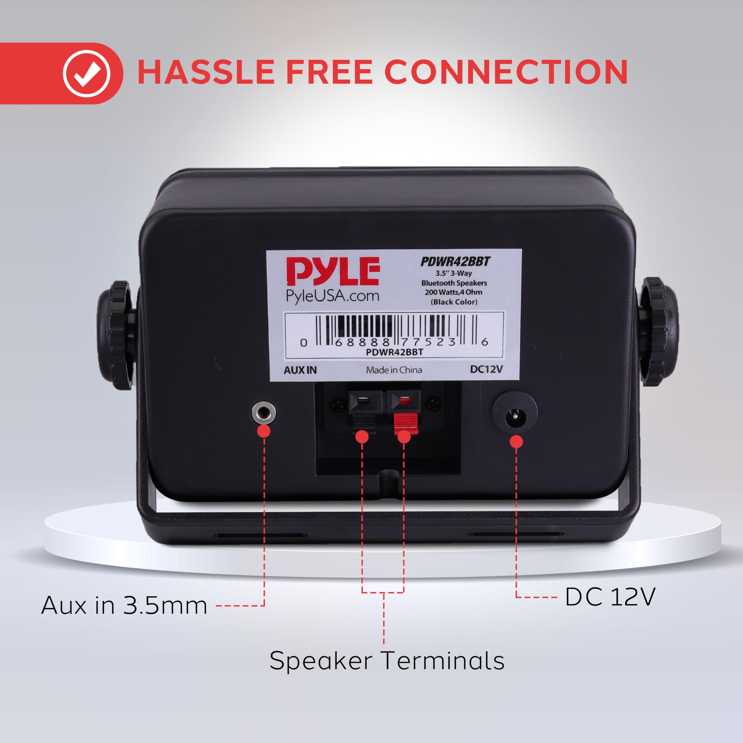 Pyle Portable Wireless Speaker - Bluetooth Speaker – Set of two, Waterproof 3-Way Active Passive HIFI Speakers, Wireless Ceiling Mound Dual Speakers System, w /Heavy robust grille, Indoor/Outdoor Use