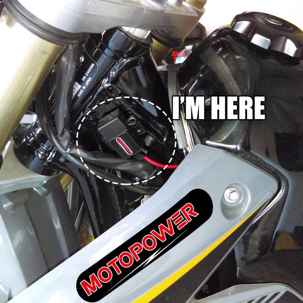 MOTOPOWER MP0609A 3.1Amp Motorcycle USB Charger Kit for Phone, GPS or Sport Camera