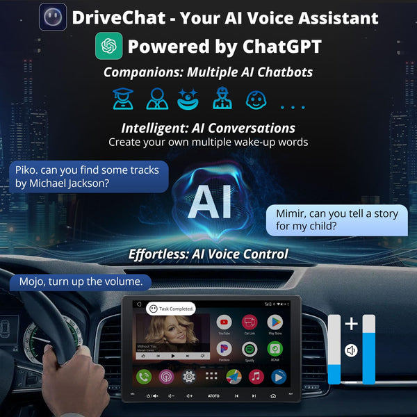 ATOTO A6 PF 7inch Double-DIN Android Car Stereo, DAB+ Ready, Wireless CarPlay, Wireless Android Auto, Mirrorlink, TouchScreen Car Radio, Dual Bluetooth, WiFi/BT/USB Tethering, HD LRV, 2G+32G, A6G2A7PF