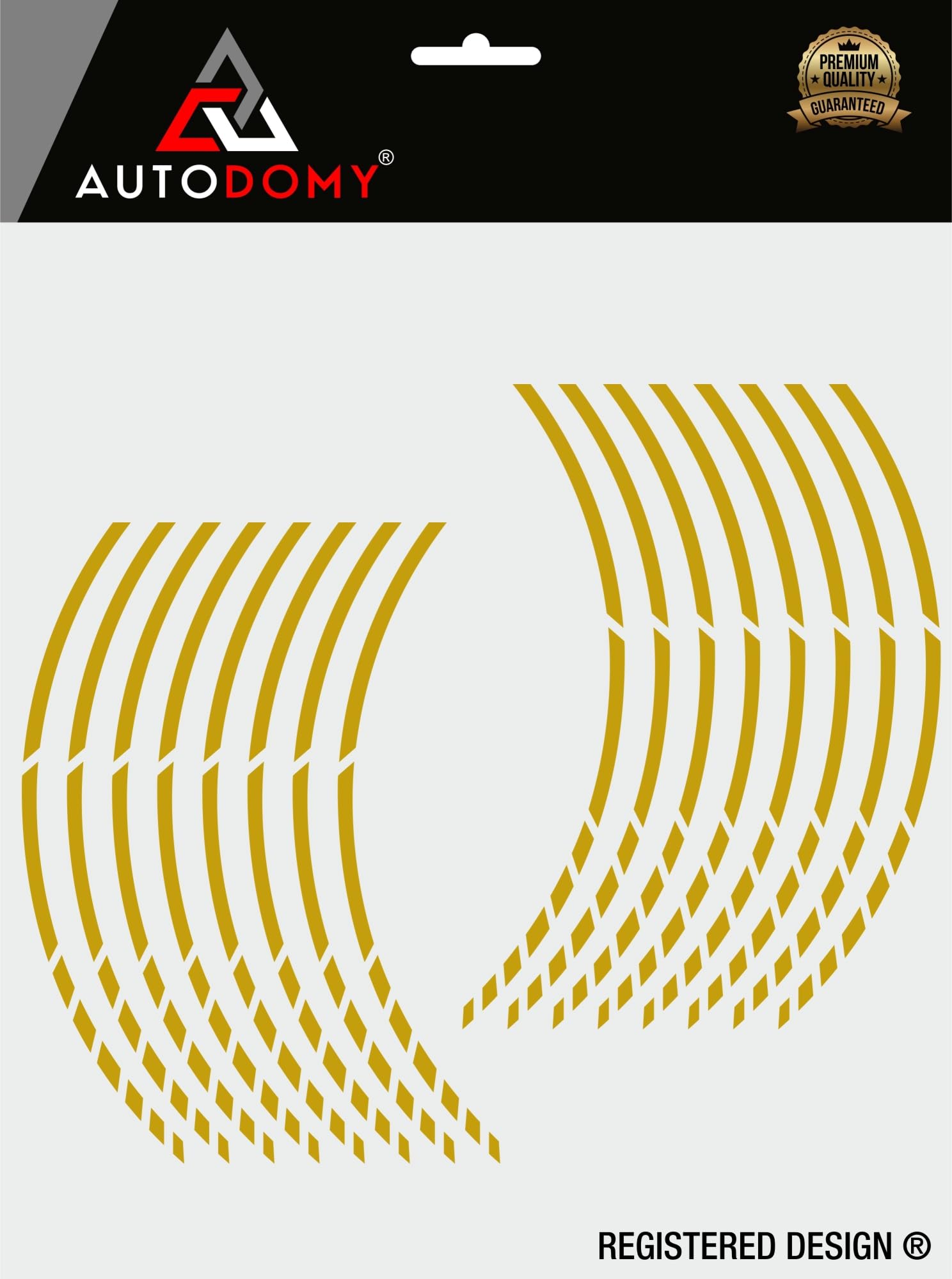 Pack 6 Units Wheel Rim Stickers Desing Sport | Complete set for 2 Motorcycle Wheel Stripes 15" to 19" Resistant Rain and UV | Motorbike Stickers Black