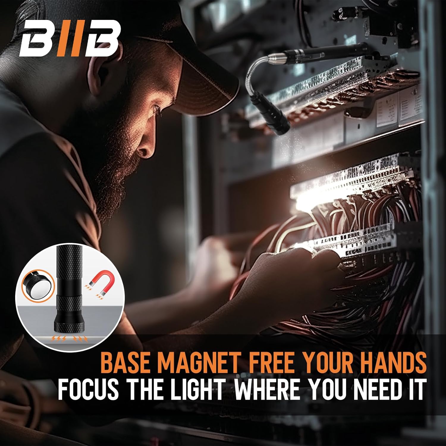 BIIB Gifts for Men, Gadgets for Men LED Magnetic Tool, Mens Gifts for Dad Birthday Gifts for Men Who Have Everything, Hand Tools for Men Secret Santa Christmas Gifts for Him Stocking Fillers for Men