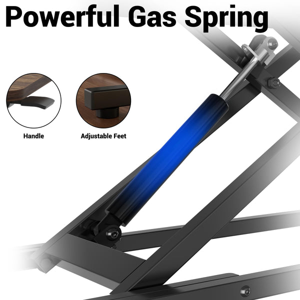 ERGOMAKER Standing Desk Converter, 36"/91cm Wide Height Adjustable Quick Sit to Stand Up Desk Riser for Dual Monitor