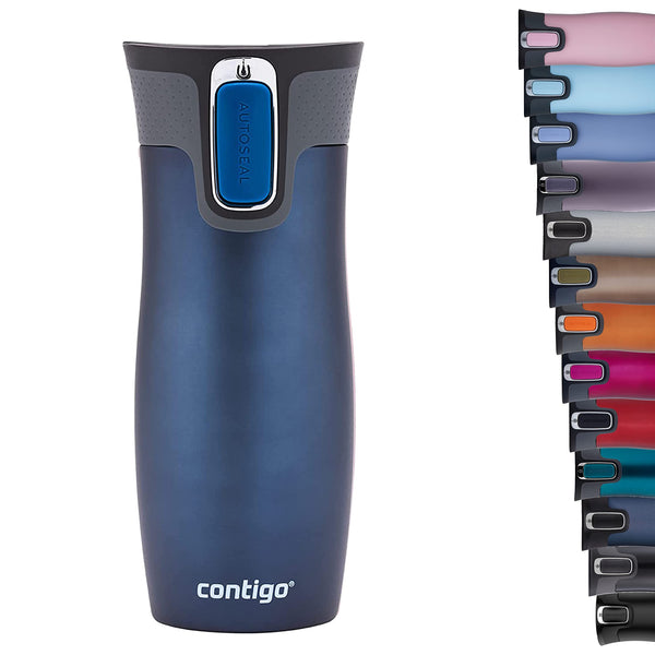 Contigo West Loop Autoseal Travel Mug, Stainless Steel Thermal Mug, Vacuum Flask, Leakproof Tumbler, Coffee Mug with BPA Easy-Clean Lid
