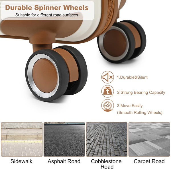 British Traveller 24" Medium Suitcase Lightweight Polypropylene Hard Shell Luggage Hold Check in Suitcase with 4 Wheels and Built-in TSA Lock(Navy, 66cm 60L)