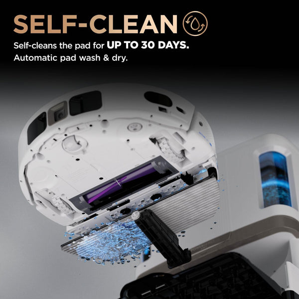 Shark PowerDetect 2-in-1 Robot Vacuum & Mop, NeverTouch Pro 60-Day Self Empty, Self-Refill and Self-Clean Robot Vacuum with 3D & LiDAR Navigation, NeverStuck Obstacle Bypass, WiFi/App White