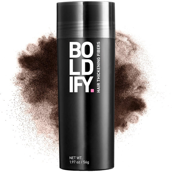 BOLDIFY Hair Fibres (56g) - Fill In Thinning and Fine Hair for an Instantly Fuller, Thicker Look - 14 Shades for Women and Men - Medium Brown