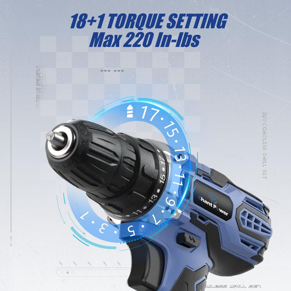 C P CHANTPOWER Drill Bit Sets, 100 Pcs HSS Titanium Screwdriver Bits with Storage Case for Metal, Wood, Masonry, Includes Countersink Drill Bit Blue