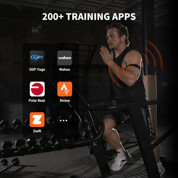 COOSPO HW9 Heart Rate Monitor Armband,ANT+ and Dual Bluetooth5.0 HRM,Optical Heart Rate Monitor with HR Zone,IP67 Waterproof HR Sensor Compatible with Peloton Strava Zwift DDP Yoga