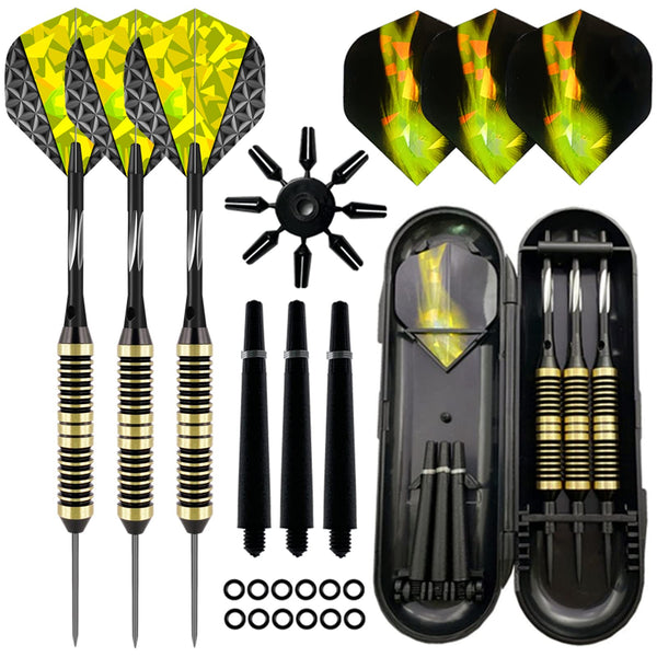 Steel Tip Darts Set,3 Pack Professional Dart with Aluminum Shafts and Darts Case