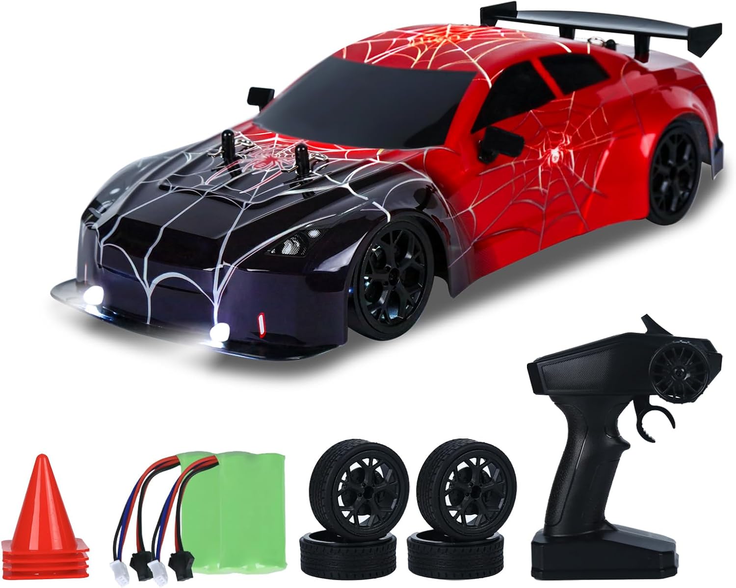 iBlivers Spider RC Drift Car, 1:14 Remote Control Drift Car with Full Proportional Throttle 4WD GT Vehicle RC Drifting Cars Gifts Toy for Adults Boys Kids