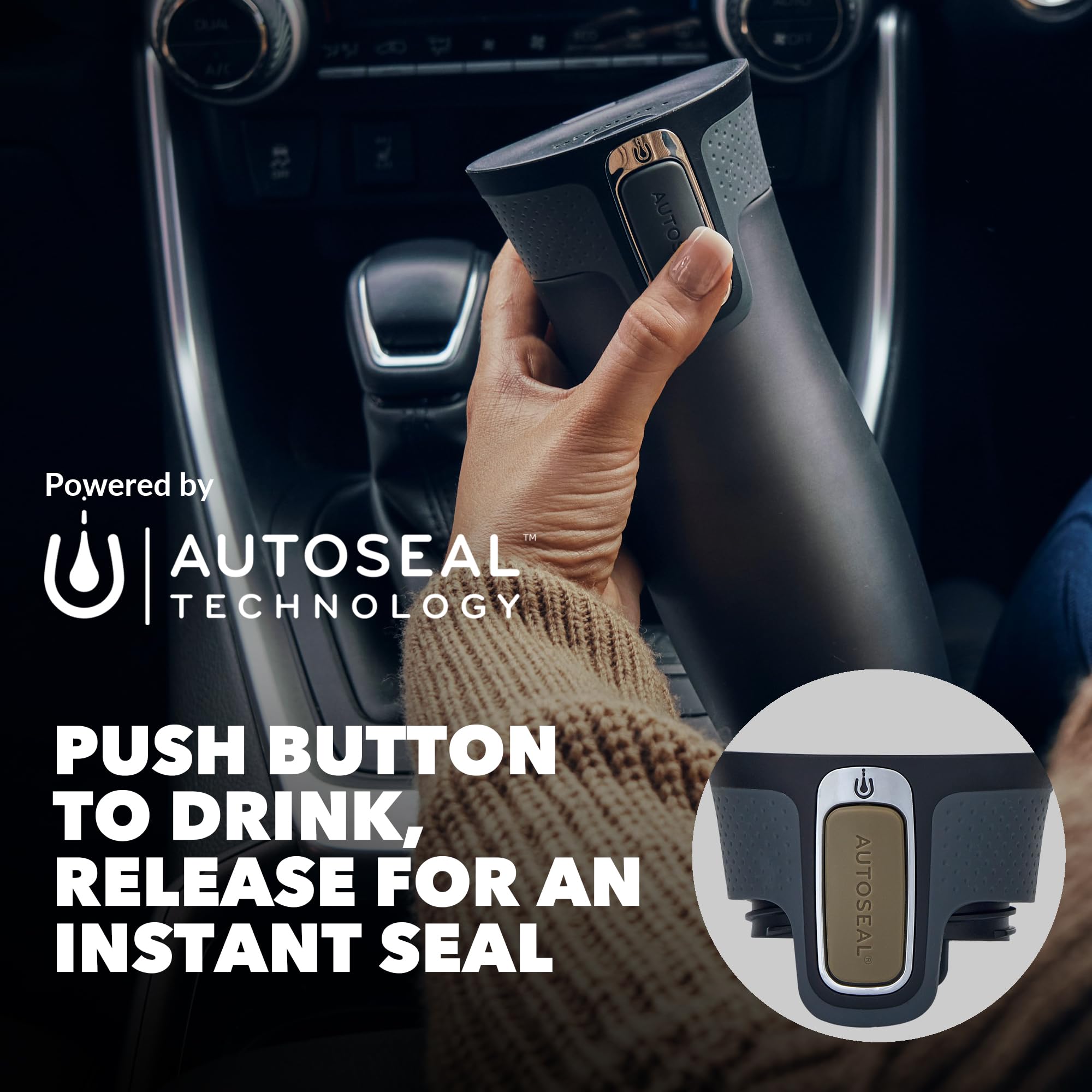 Contigo West Loop Autoseal Travel Mug, Stainless Steel Thermal Mug, Vacuum Flask, Leakproof Tumbler, Coffee Mug with BPA Easy-Clean Lid