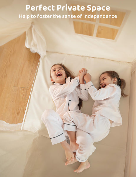 besrey Kids Play Tent Playhouse for Indoor & Outdoor – Spacious Design with Windows, Christmas Tree Flag & Lights Included