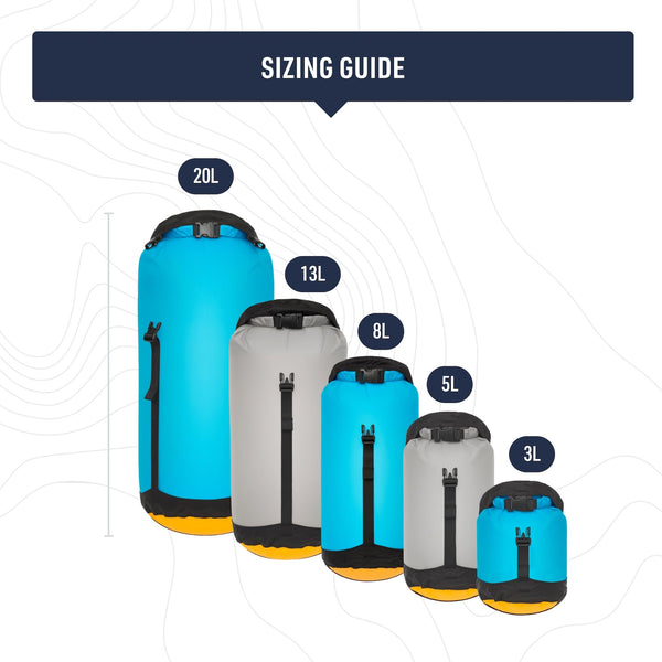 Sea to Summit - Evac Compression Dry Bag UL M 13L - Space Saving Waterproof Storage - Ultra-Lightweight - Roll-Top - For Backpacking & Kayaking - 21 x