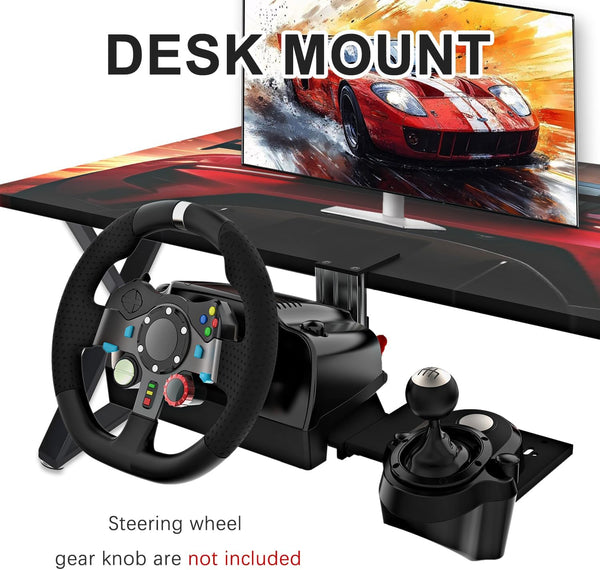 EG STARTS 1x Desk Mount Clamp for Sim Racing Wheel Stand Simulator Cockpit Wheel Stand Racing Steering Shifter Mount fit for Logitech G25 G27 G29 G920 G923 Thrustmaster T248 T300 T-GT TS-PC T500 T818