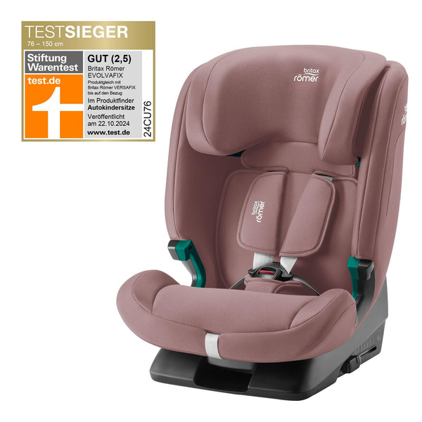 BRITAX RÖMER Car Seat EVOLVAFIX, with ISOFIX, Child from 76 to 150 cm (i-Size), from 15 Months to 12 Years, Space Black