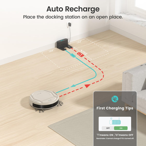 Lefant M210P Robot Vacuum Cleaner, Featured Carpet Cleaner Small Robot 7.8cm Thin 28cm DIA, Robotic Vacuum Alexa Voice Control Self-Charging Ideal for Pet Hair Hard Floor and Carpet